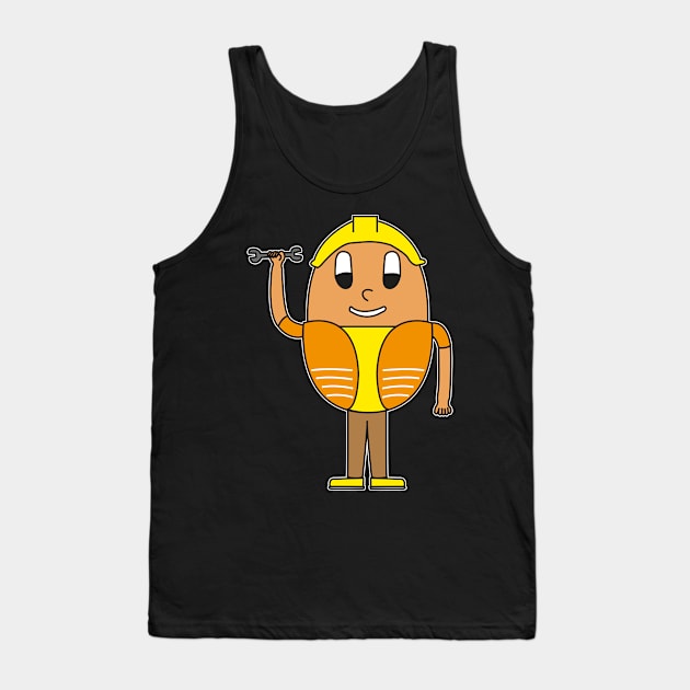 Egg Construction-Worker Tank Top by M.-P.-Mueller